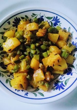 A picture of Aalu beans ki sabji.