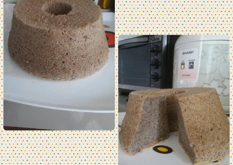 Cara Gampang Membuat Chiffon Cake Ketan Hitam Anti Gagal