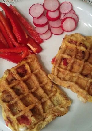 Tojásrántotta gofrisütőben recept fotója