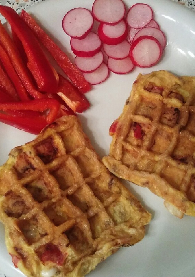 Tojásrántotta gofrisütőben recept fotója