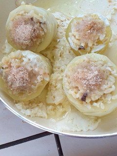 Фото Кабачки, фаршированные рисом и грибами.