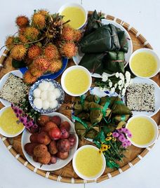 mâm cúng cỗ tết