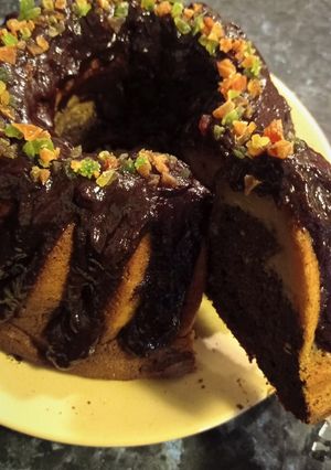 Almapürés tarka kuglóf recept fotója