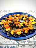 Mejillones con salsa vieira