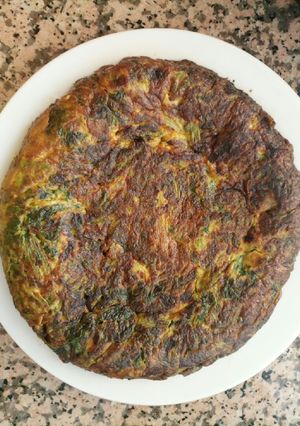 Una foto de Tortilla de acelga y espárragos