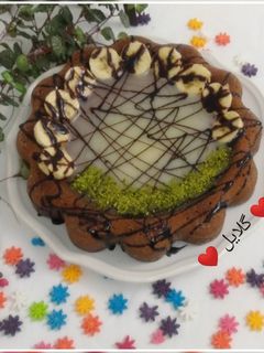 عکسی از دستور کیک شکلاتی موزی 😋