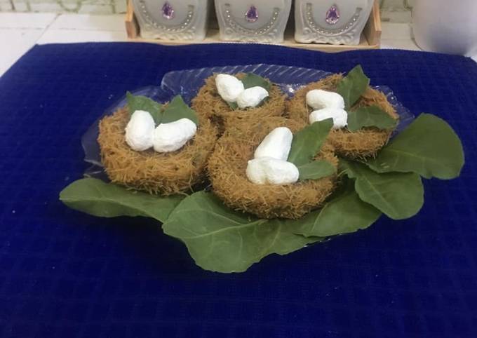 Birds nest chicken vermacili cutlets