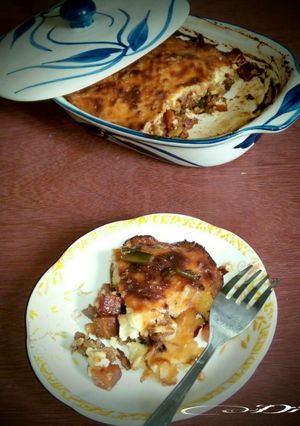 A picture of Veg Shepherd's pie.