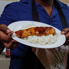 A picture of Salmon Teriyaki.