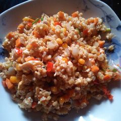 A picture of Bulgur wheat stir-fry.