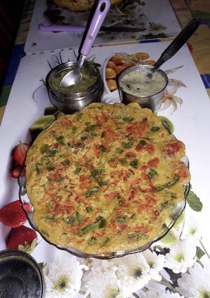 A picture of Besan sooji Cheela.