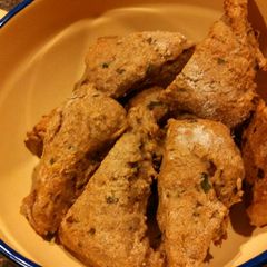 A picture of Soaked Chive Parmesan Savory Spelt Scones.
