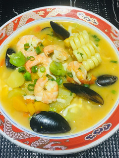 Una foto de Chupe de Camarón con Mejillones!