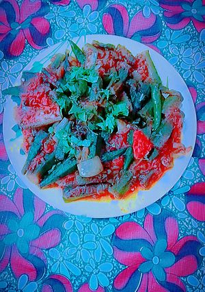 A picture of Bhindi do pyaaza.