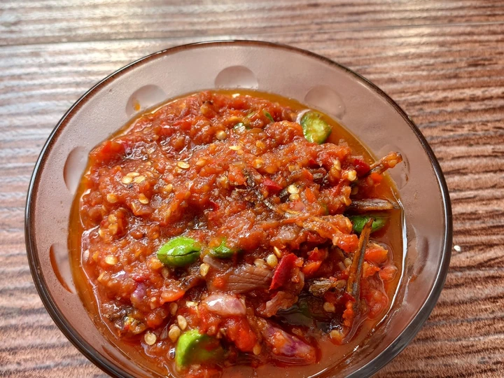 Easy Steps Prepare Recipes Sambal teri pete the Delicious So Delicious.