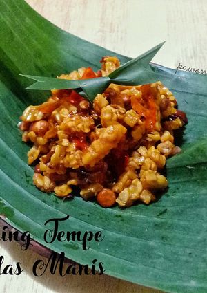 Foto resep Kering Tempe Pedas Manis Bumbu Iris #Rabubaru