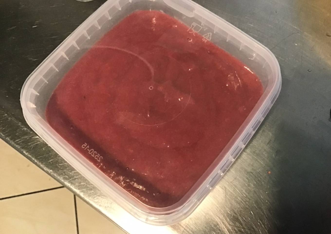 Sorbet pêche rhubarbe