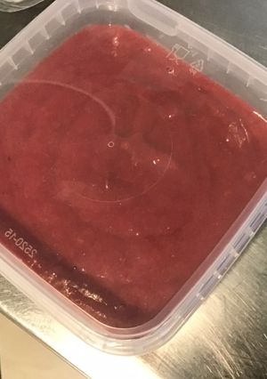 Une photo de Sorbet pêche rhubarbe