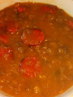 Una foto de Lentejas con Chorizo de carne 🍖