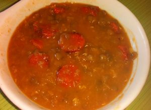 Una foto de Lentejas con Chorizo de carne 🍖