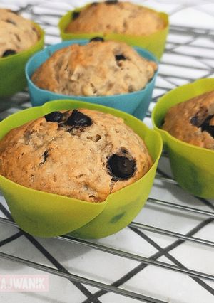 Gambar Muffin pisang & cip coklat (Banana Muffins w Chocolate Chips)