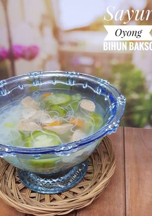 Foto resep Sayur oyong bihun bakso