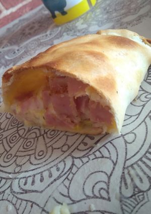 Una foto de Tarta de jamón y queso