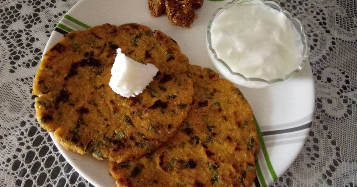 Makki & mulli ke patte ka paratha (radish leaves) Recipe by Vimmi