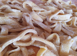 Una foto de Fideos caseros al huevo