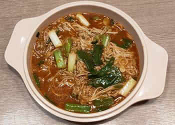 Resep Baru Simple &amp;amp; Easy: Spicy Enoki Mushroom Korean style (Vegetarian) Paling Enak