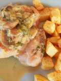 Muslitos de pollo deshuesados al verdeo con champiñones