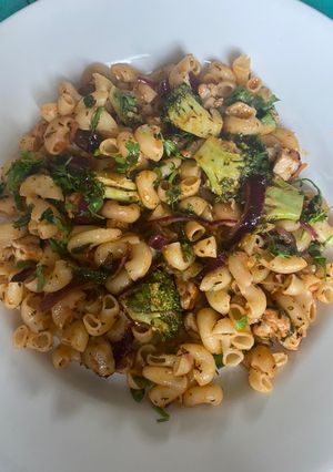 A picture of Mixed vegetables Macaroni.