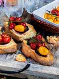 Crostoni with Figs and Confit Cherry Tomatoes