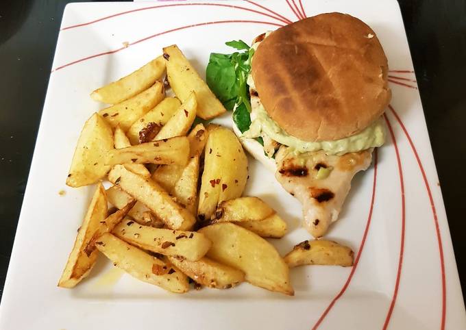 My Grilled Chicken on Burger Buns with my secret sauce. π