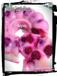 Foto resep Puding buah naga