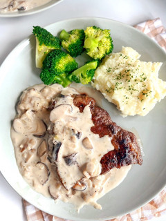 Foto resep Beef Steak With Creamy Mushroom Sauce