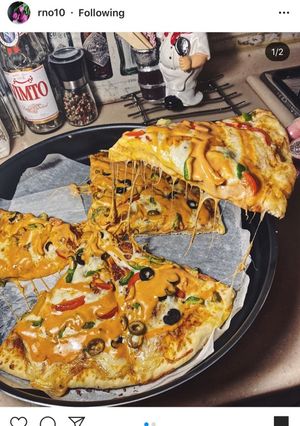 صورة لوصفة بيتزا👌🏻🤤