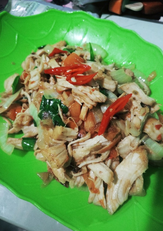 Foto resep Tumis ayam suwir