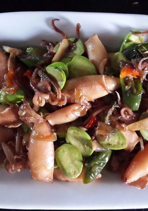 Foto resep Tumis Cumi Asin Pete