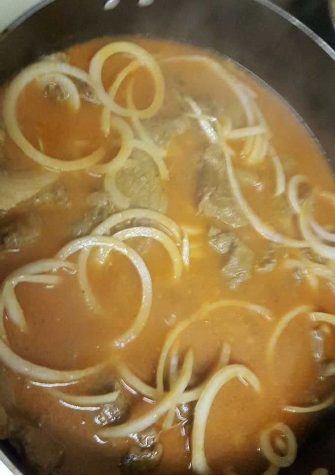 Una foto de 😍 Bistec Encebollado