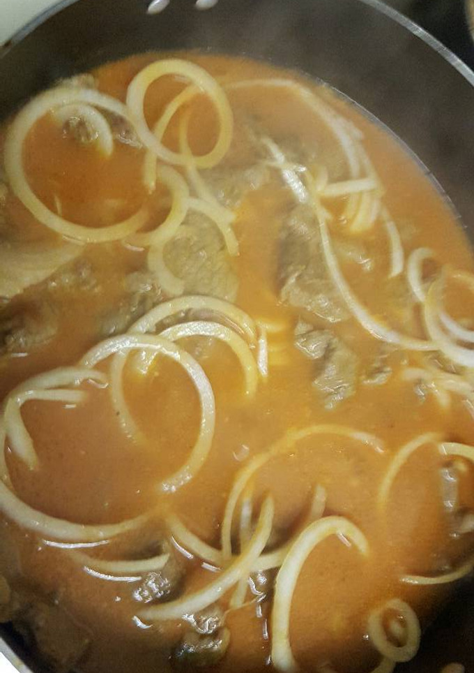 Una foto de 😍 Bistec Encebollado