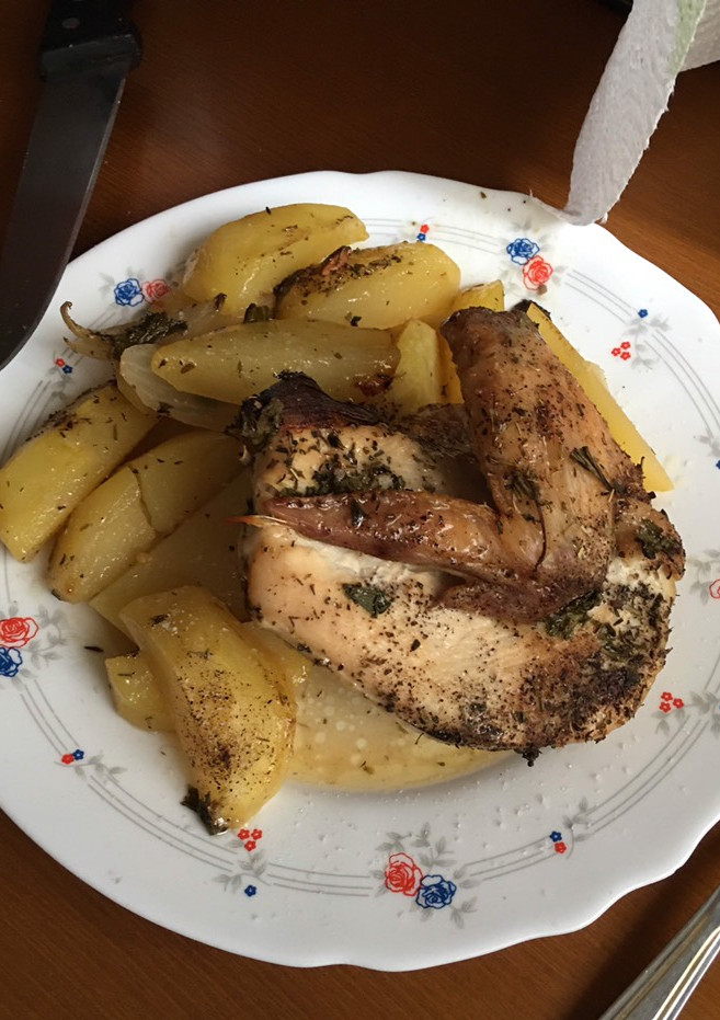 Una foto de Asado de pollo