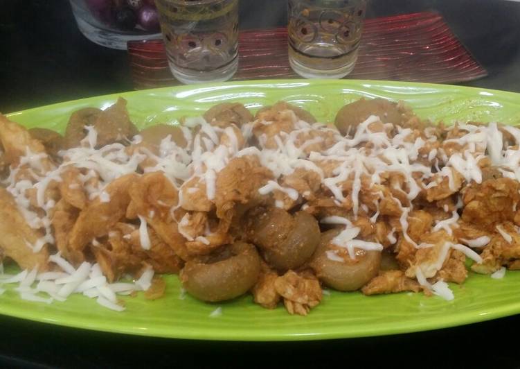 دجاج بالفطر والجبنة