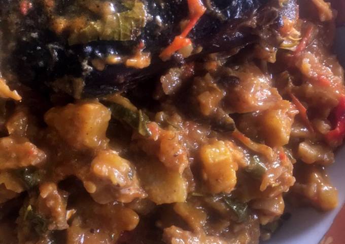 Unripe plantain porridge