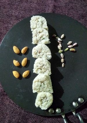 A picture of Coconut badaam roll.