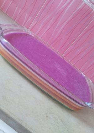 عکسی از دستور ژله بستنی و رنگین کمان