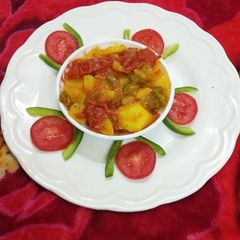 A picture of Mixed veg curd sabzi.