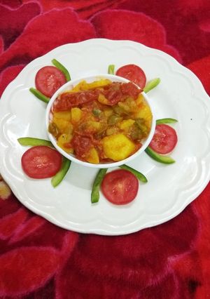 A picture of Mixed veg curd sabzi.