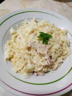 Una foto de Spaghetti a la carbonara