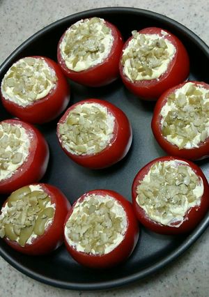 Una foto de Tomates rellenos con pollo